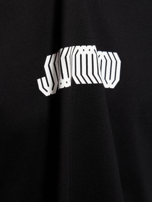 Памучна тениска с принт от джърси Junya Watanabe черно