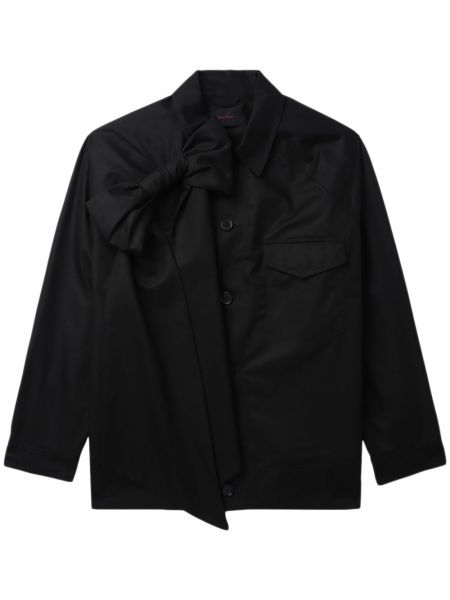 Βαμβακερό πουκάμισο με φιόγκο Simone Rocha μαύρο