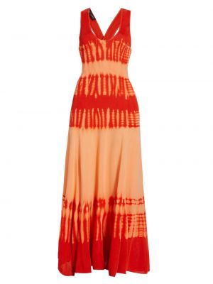 Оранжевое платье с v-образным вырезом Proenza Schouler