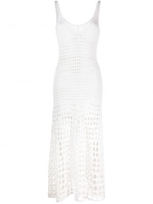 Μεταξωτή αμάνικο φόρεμα Chloé λευκό