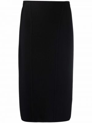 Falda de tubo de cintura alta con cremallera Versace negro