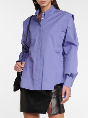 Bavlněná košile Isabel Marant fialová