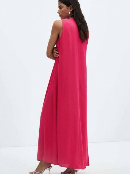 Длинное платье Mango розовое