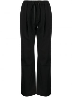 Plisované vlněné rovné kalhoty Juun.j černé