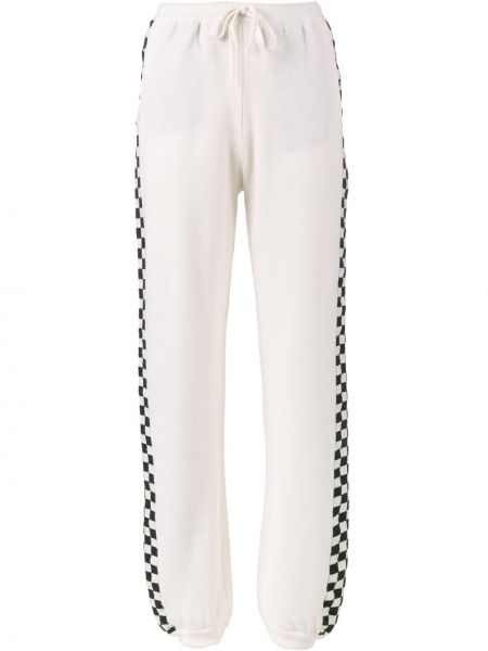 Pantalones de chándal a cuadros Stella Mccartney blanco