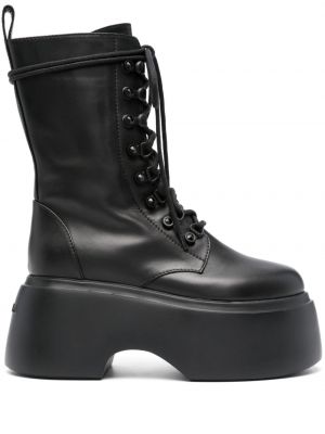 Ankle boots skórzane Le Silla czarne