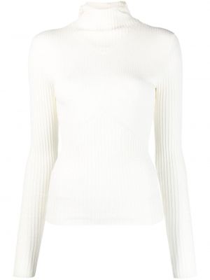 Sweter z kapturem Andreadamo biały
