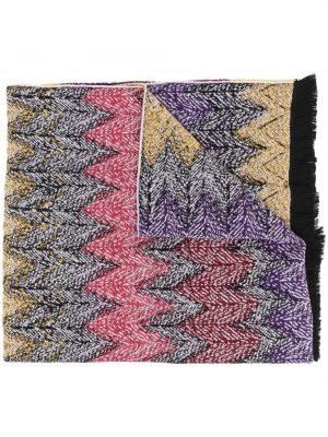 Ull skjerf Missoni lilla