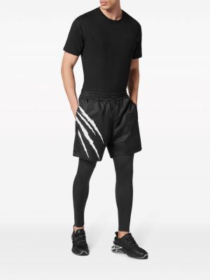 Sportovní kalhoty s potiskem Plein Sport černé