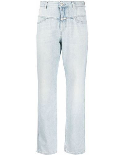 Straight leg-jeans med hög midja Closed blå