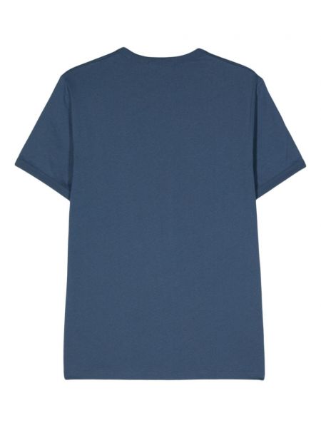 Bavlněné tričko s výšivkou Fred Perry modré