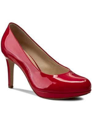 Полуотворени обувки с ток Högl червено