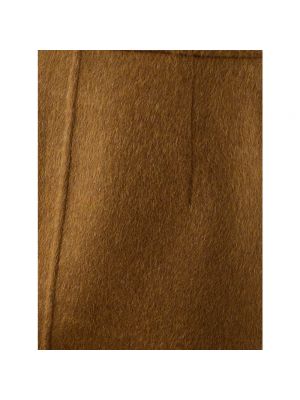 Mini falda de lana mohair Bottega Veneta marrón