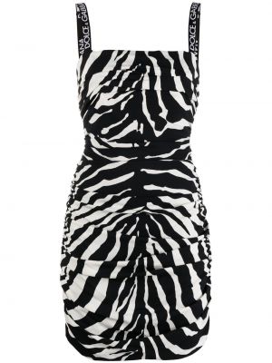 Zīda mini kleita ar apdruku ar zebras rakstu Dolce & Gabbana