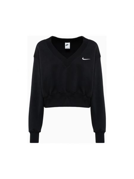 Sweatshirt mit stickerei mit v-ausschnitt Nike schwarz