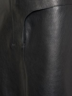 Falda de cuero Jacquemus negro
