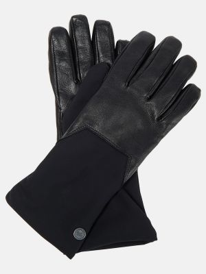 Rękawiczki skórzane Canada Goose czarne