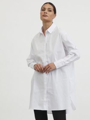 Camisa de algodón oversized Vila blanco