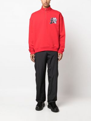 Sweter bawełniany Msgm czerwony