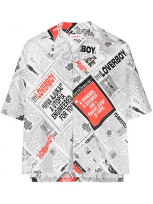 Βαμβακερό πουκάμισο με σχέδιο Charles Jeffrey Loverboy