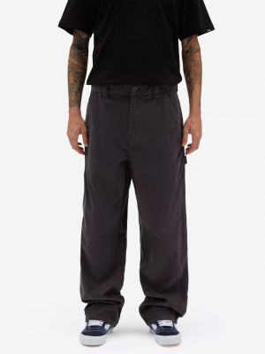 Manšestrové kalhoty relaxed fit Vans šedé