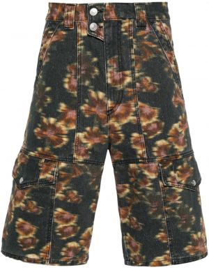 Pantaloni scurți cargo cu imagine cu imprimeu abstract Marant gri