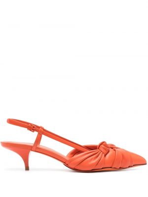 Sandále s otvorenou pätou Santoni oranžová