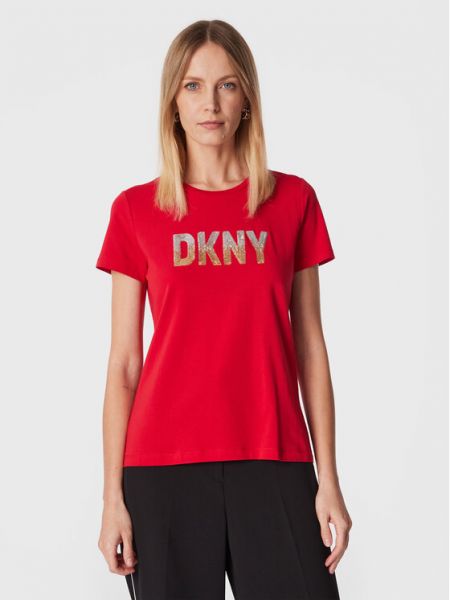 Красная футболка Dkny