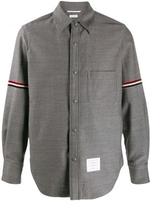 Dryžuota ilgi marškiniai velvetinė Thom Browne pilka