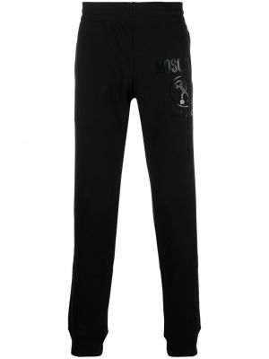 Спортни панталони с принт Moschino черно