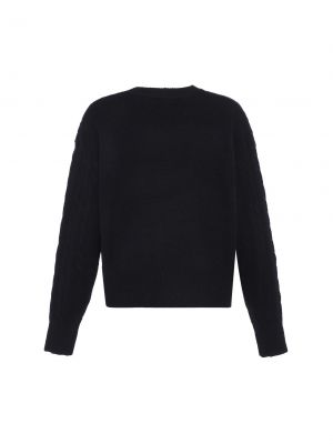 Átlátszó pulóver Faina fekete