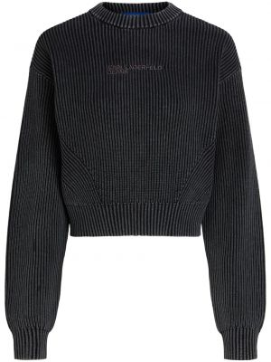 Pamučni džemper s vezom Karl Lagerfeld Jeans