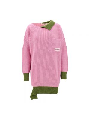 Sweter oversize Marni różowy