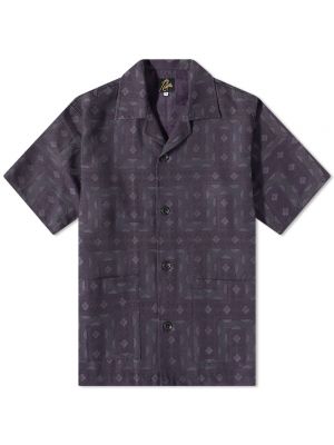 Жаккардовая рубашка Needles фиолетовая