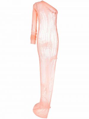 Sukienka asymetryczna Rick Owens, różowy