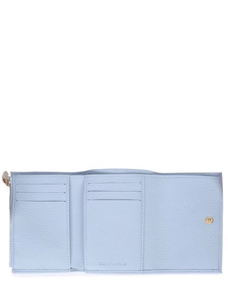 Кожаный кошелек Coccinelle голубой