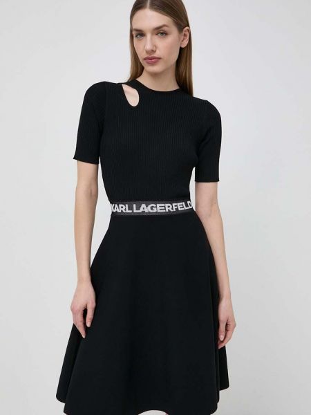 Мини рокля Karl Lagerfeld черно