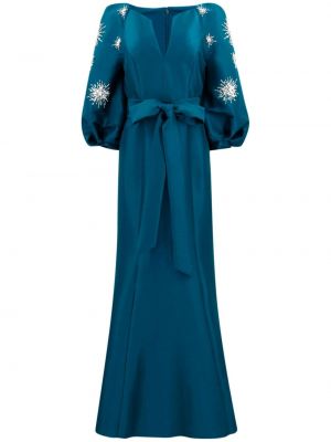 Коктейлна рокля Badgley Mischka синьо