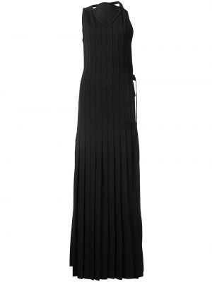 Plisuotas vakarinė suknelė Vera Wang juoda