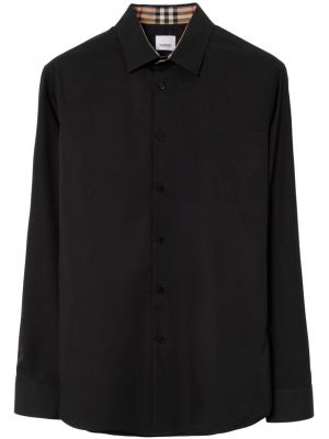 Košeľa s výšivkou na gombíky na zips Burberry - čierna
