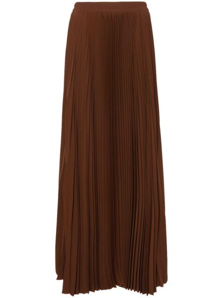 Plisované dlouhá sukně Styland hnědé