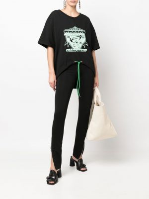 T-shirt mit print Paolina Russo schwarz