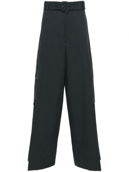 Pantalon cargo en coton avec poches Dries Van Noten gris