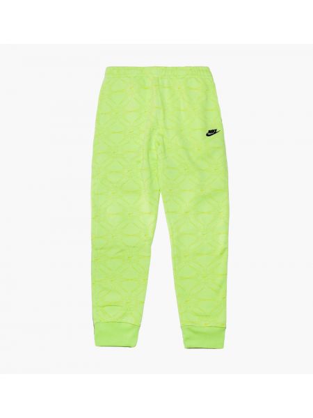 Флисовые спортивные штаны Nike зеленые