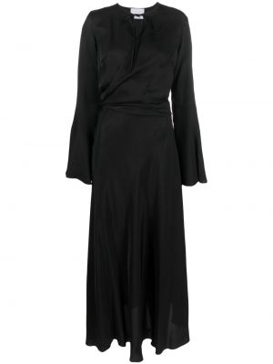 Сатенена рокля Erika Cavallini черно