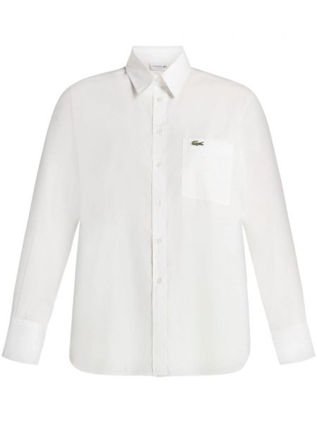 Pamučna košulja Lacoste bijela