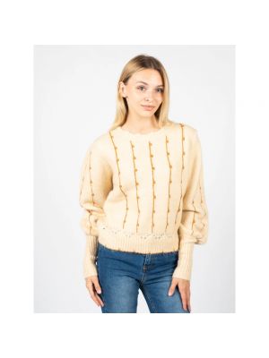 Sweter relaxed fit Silvian Heach beżowy