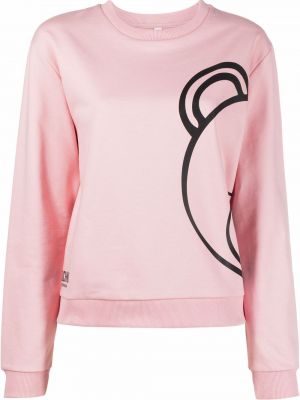 Trykt sweatshirt Moschino rosa