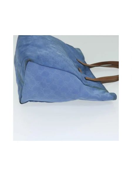 Bolso shopper de nailon retro Gucci Vintage azul