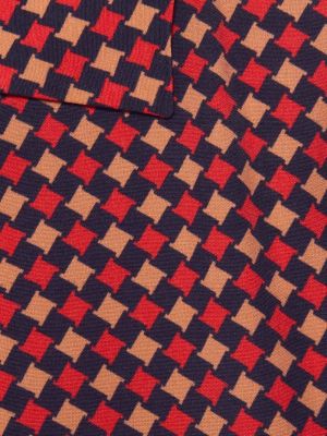 "houndstooth" rašto raštuota marškiniai Gucci raudona